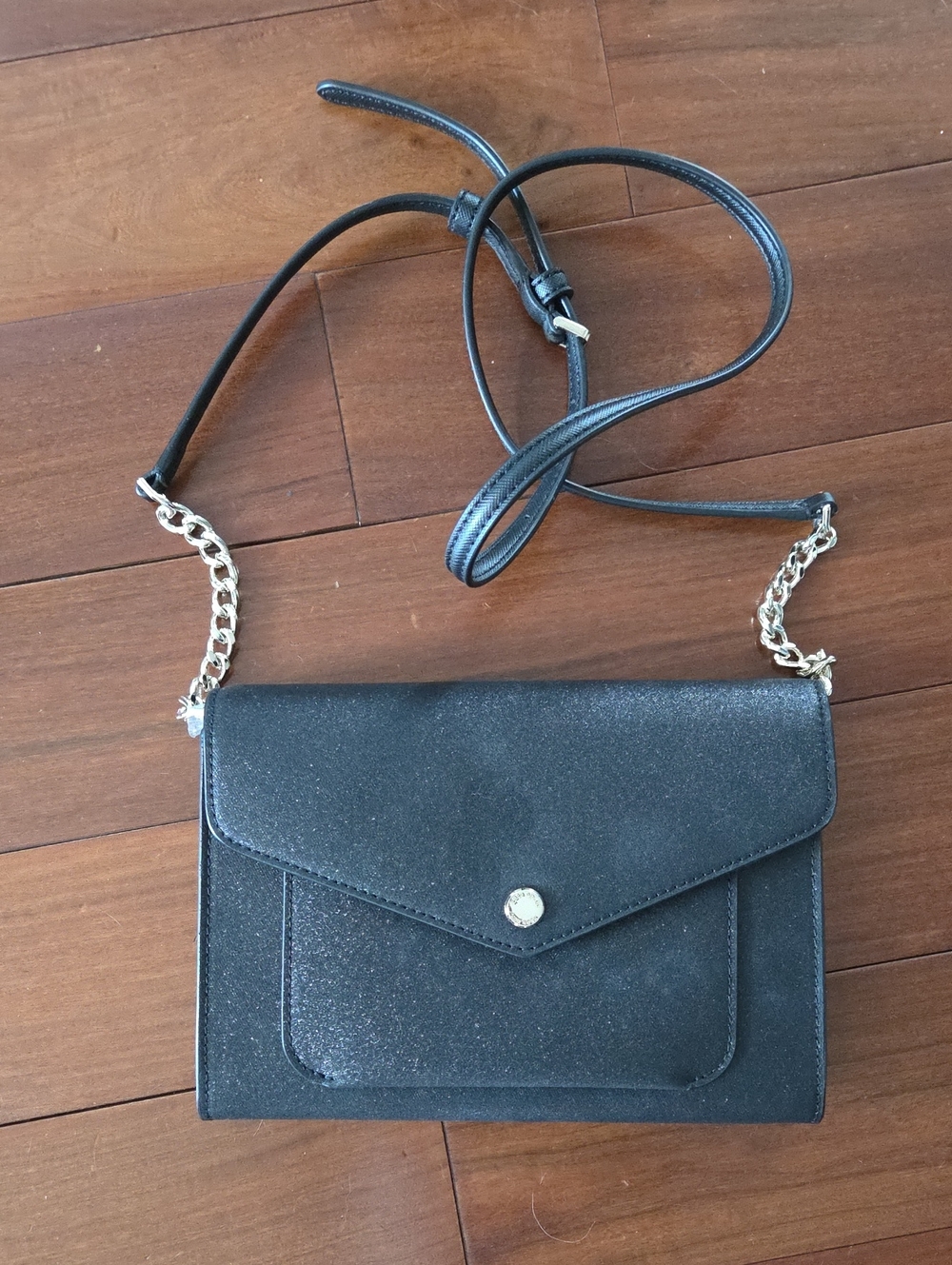 Brand New Kate Spade Vlack Tinsel Glitter Flap Crossbody Chain Bag